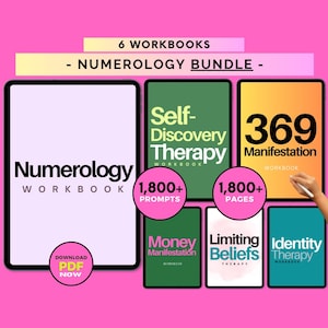 Numerology Guide Workbook Bundle, Numerology Template & Report, Numerology Reading Chart, Numerology Oracle Book, Numerology Spreadsheet