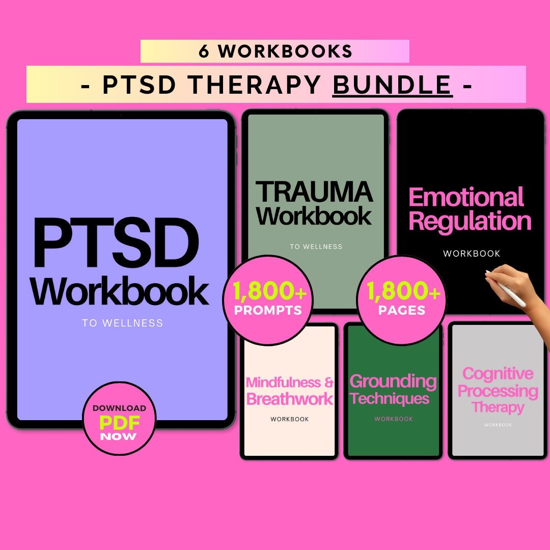 PTSD Therapy Workbook Bundle: Complex PTSD, Somatic Healing & Emotional ...