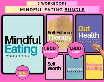 Mindful Eating Workbook Bundle: Intuitive Eating Journal & Recovery Worksheets (Digital Download)