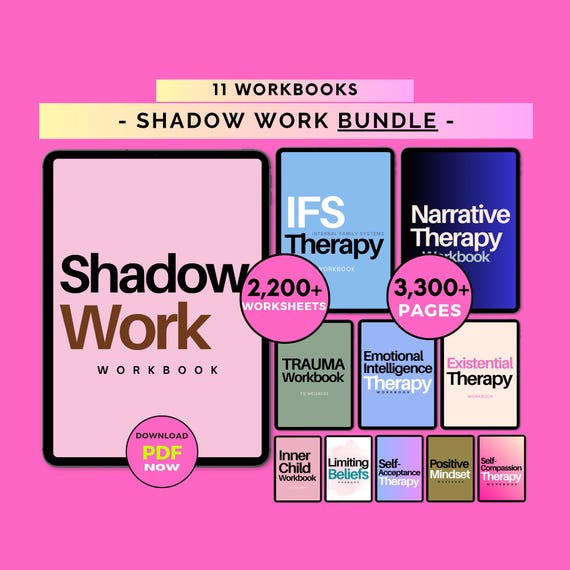 Shadow Work Workbook & Journal Bundle: Inner Work Prompts + Printable Healing Guide (Digital)