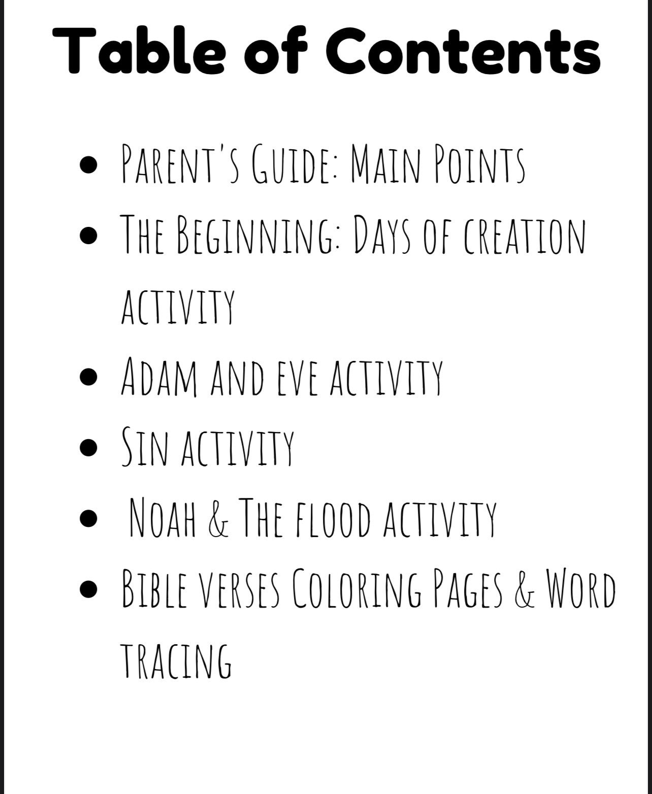 Kid's Christian Activity Book the Book of Genesis Etsy Australia