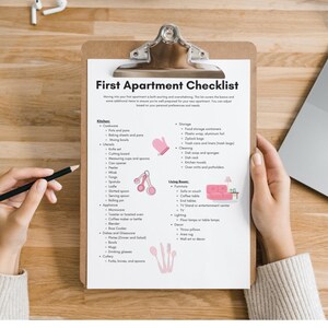 First Apartment Checklist updated 2024 PRINTABLE