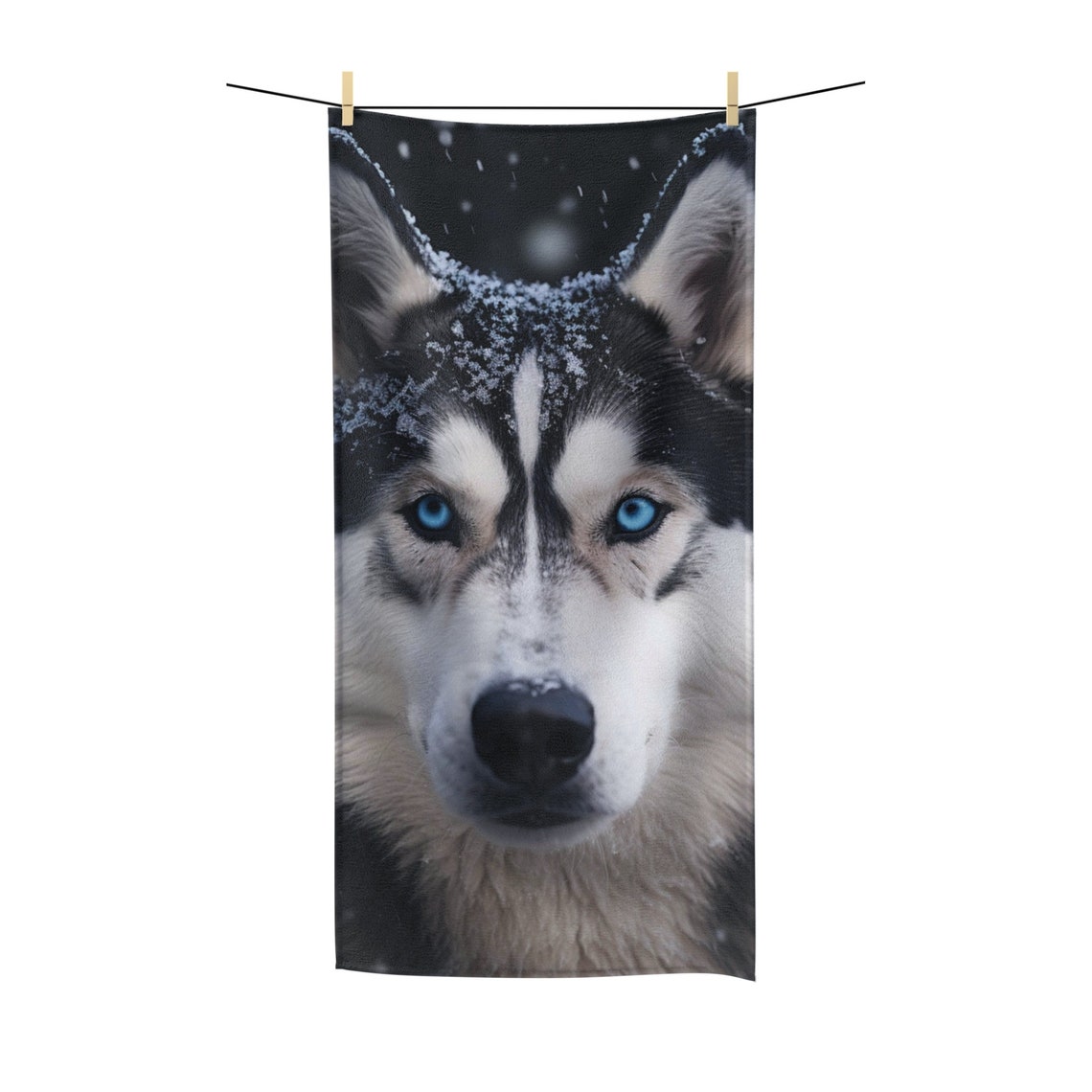 Siberian Husky Polycotton Towel professional Artwork. Etsy