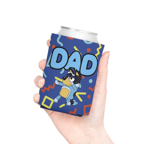 Berühmtes Fernsehen, tanzender blauer Hund Heeler inspirierte isolierte Dosenkühlerhülle, lustiges süßes Bier-Soda-Geschenk, Valentinstagsgeschenk für Papa