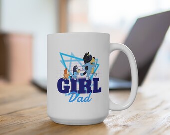 Famous Blue Heeler Dad 15 Ounce Coffee Hot Chocolate Tea Gift Idea For Father Grandpa Uncle Funny Cute Gift Idea For Him
