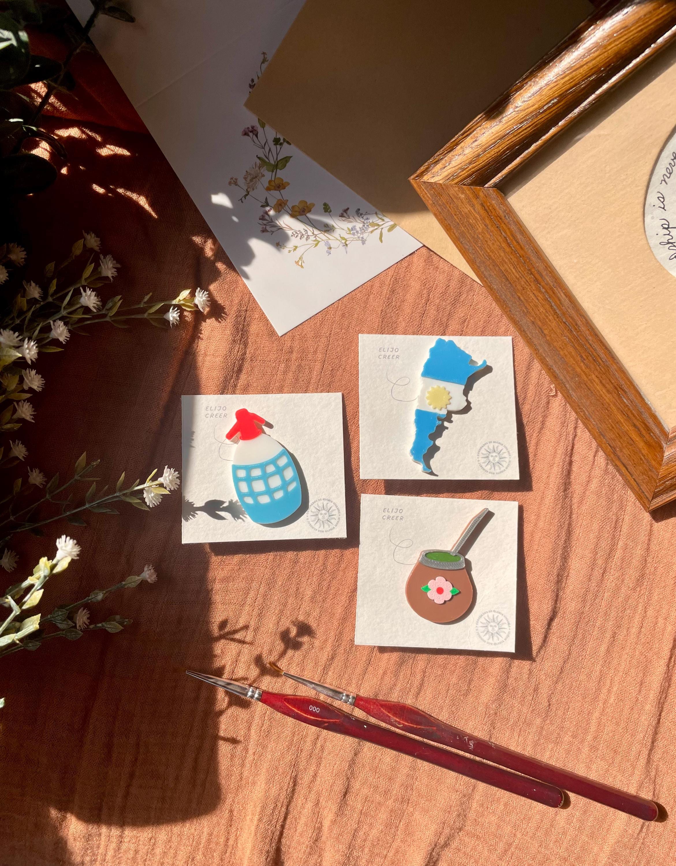 Handmade Argentina & Mexico Pins - Soda Sifon, Mate Tea, Grud, Mexican ...