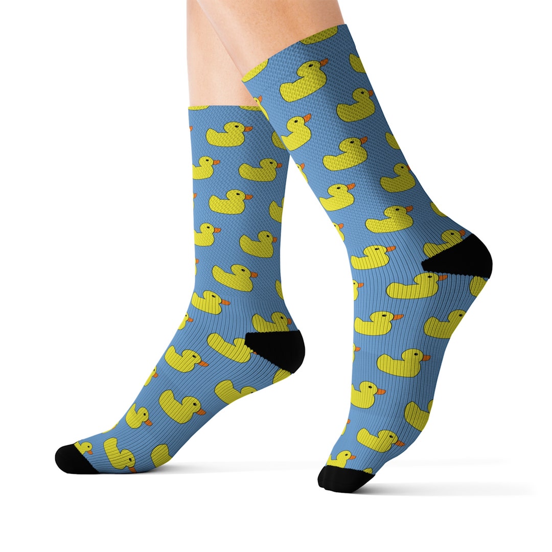 Rubber Duck Socks Funny Dress Socks Cute Socks Etsy