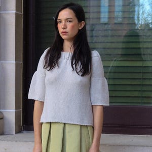 Miu Miu Vintage Knit | 60s style boat neck knit puffy sleeves | Archive Miu Miu Sweater Knit Top