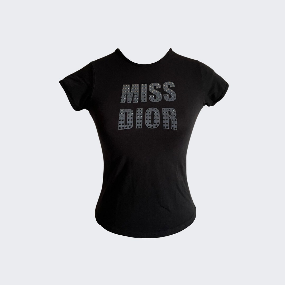 Vintage Christian Dior Miss Dior Rhinestone Tshirt. Dior Etsy