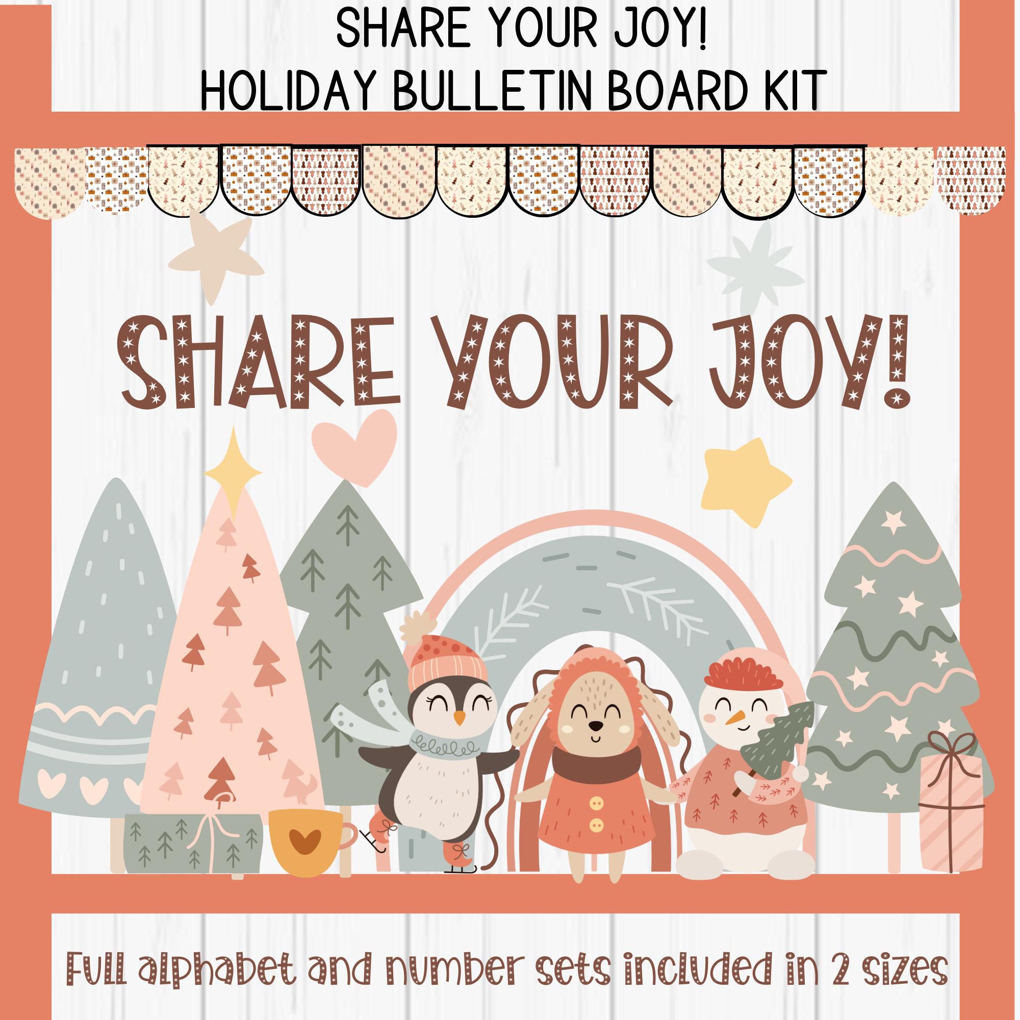 Pastel Christmas Bulletin Board Kit: Holiday Classroom Decor (digital  Download) - Etsy, image size:2000x2000
