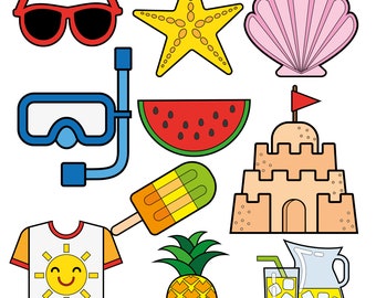 Hello Summer Pinnwand-Dekor-Set – Bunte Strand-Motivkarten & Rahmen Für Klassenzimmer, Büro Oder Party