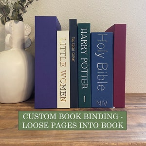 Custom Book Binding Service: Loose Pages into Book, Binding Seller-Provided Loose Pages, Custom Hardcover Book