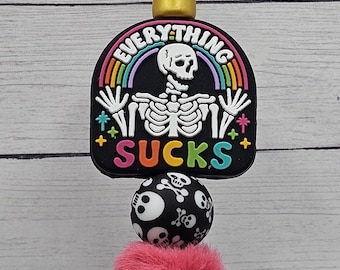 Everything Sucks Skeleton Ballpoint Pen with Refillable Ink