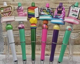 Cute Book Lover Pens with Ink Refill Included