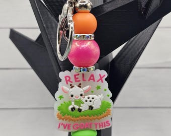 Relax, I've Goat This Funny Keychain/Bag Clip