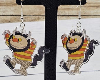 Wild Things Book Monster Dangle Earrings