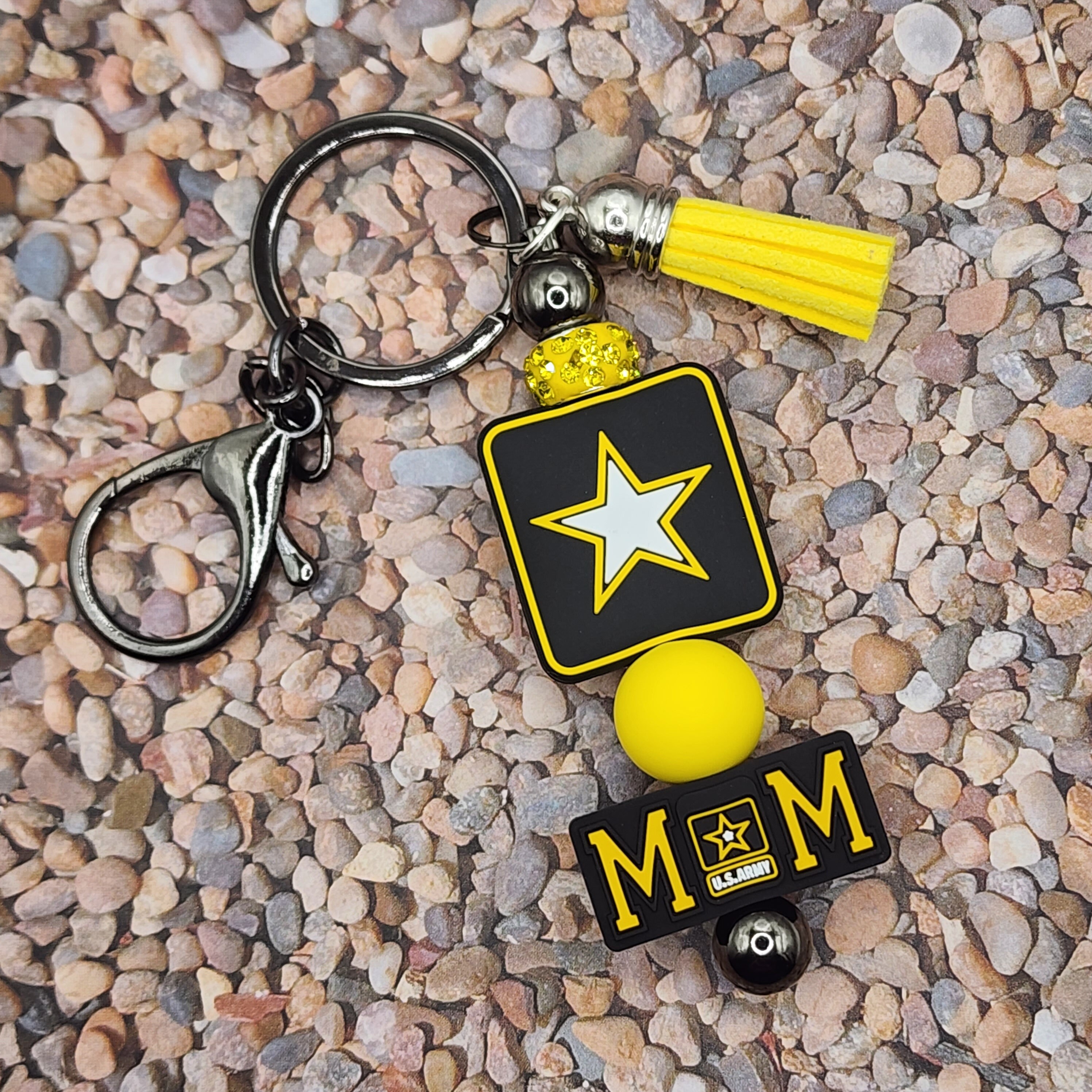 Army mom best sale keychain