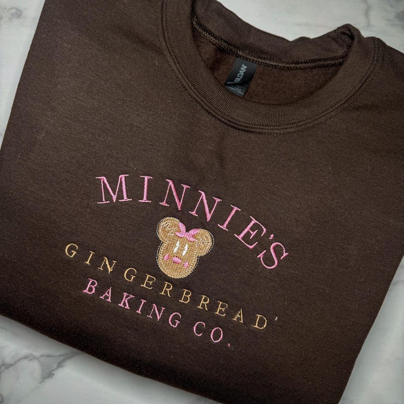 Cute Pink Gingerbread Cookie Mouse Sweatshirt Christmas Mouse Crewneck