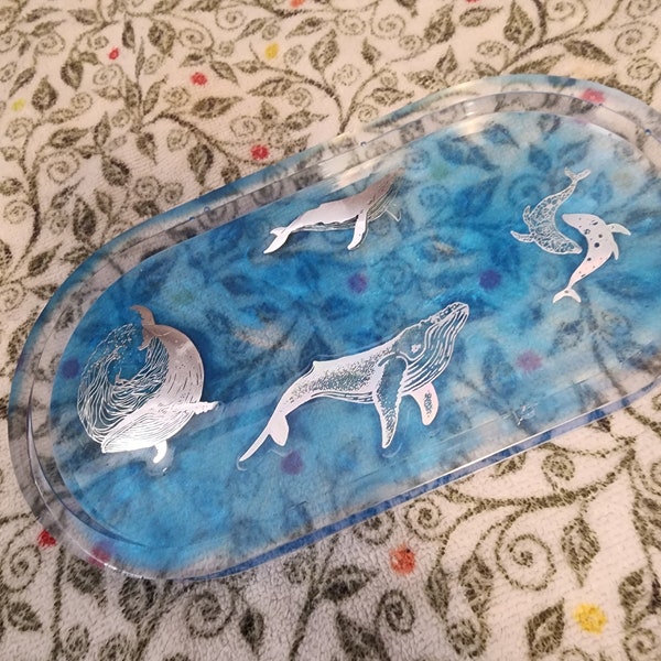 Ocean and whale tray