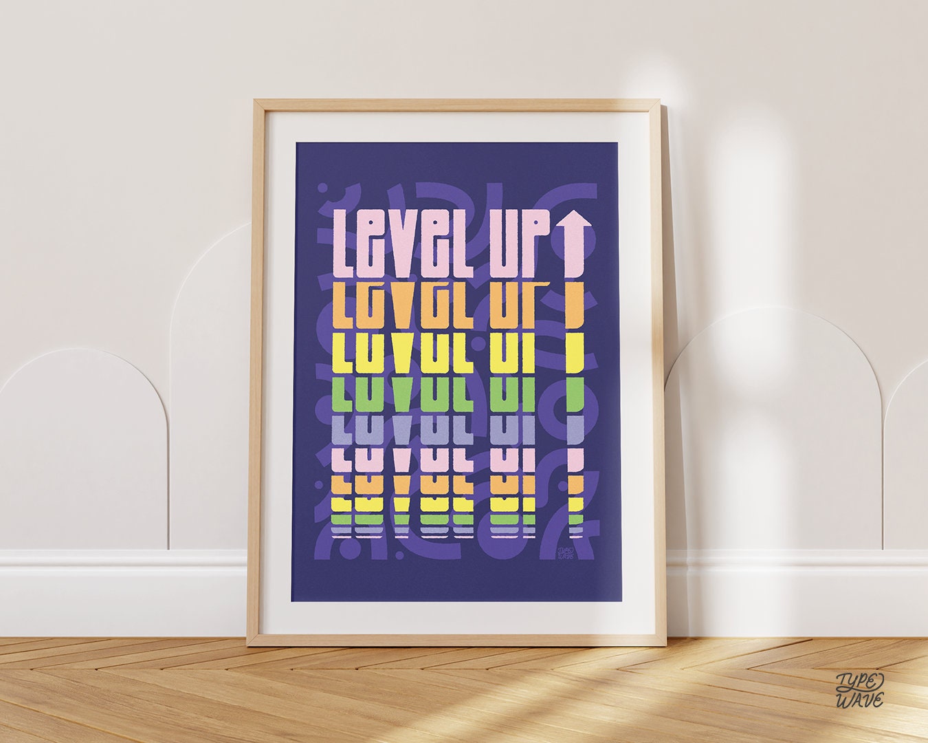 DIGITAL DOWNLOAD Level up Poster, Motivation and Inspirational Print