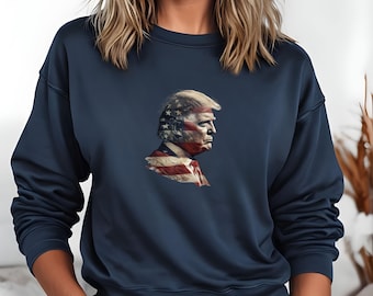 Präsident Trump Sweatshirt mit Rundhalsausschnitt