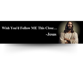 Follow Me - Jesus Funn 3m Vinyl Bumper Sticker