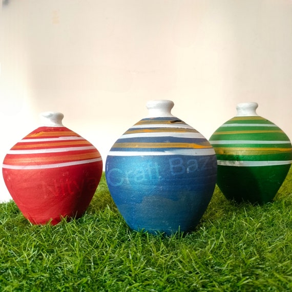 Hand Painted Piggy Bank/colorful Clay Coin Bank/ Money Bank for