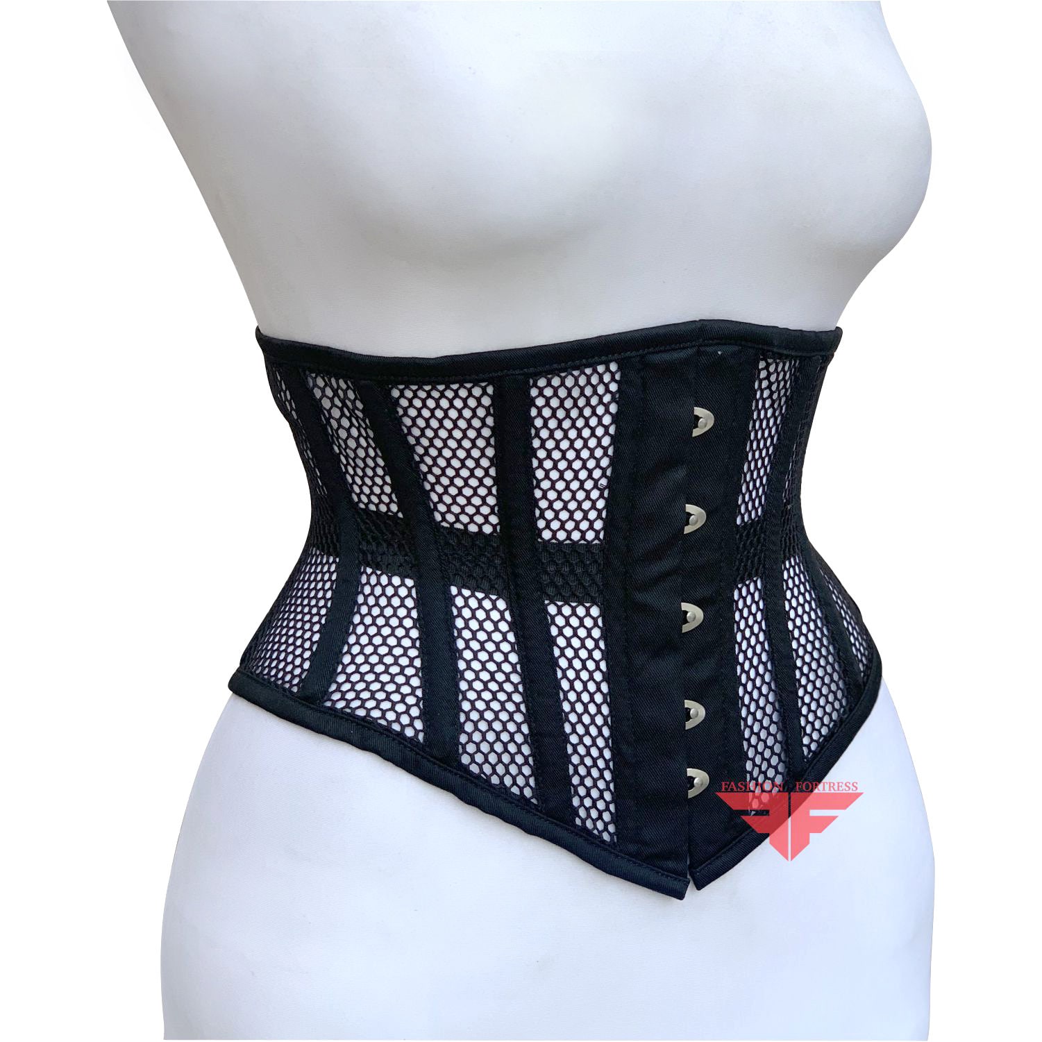 Black Corset Womens See Through Mesh Bustier Corset Black Corset Belt Mesh  Corset Handmade Corset Top Underbust Corset Waist Body Shaper 