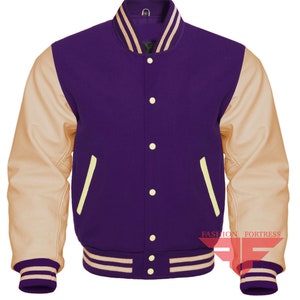 Purple and gold letterman jacket sale