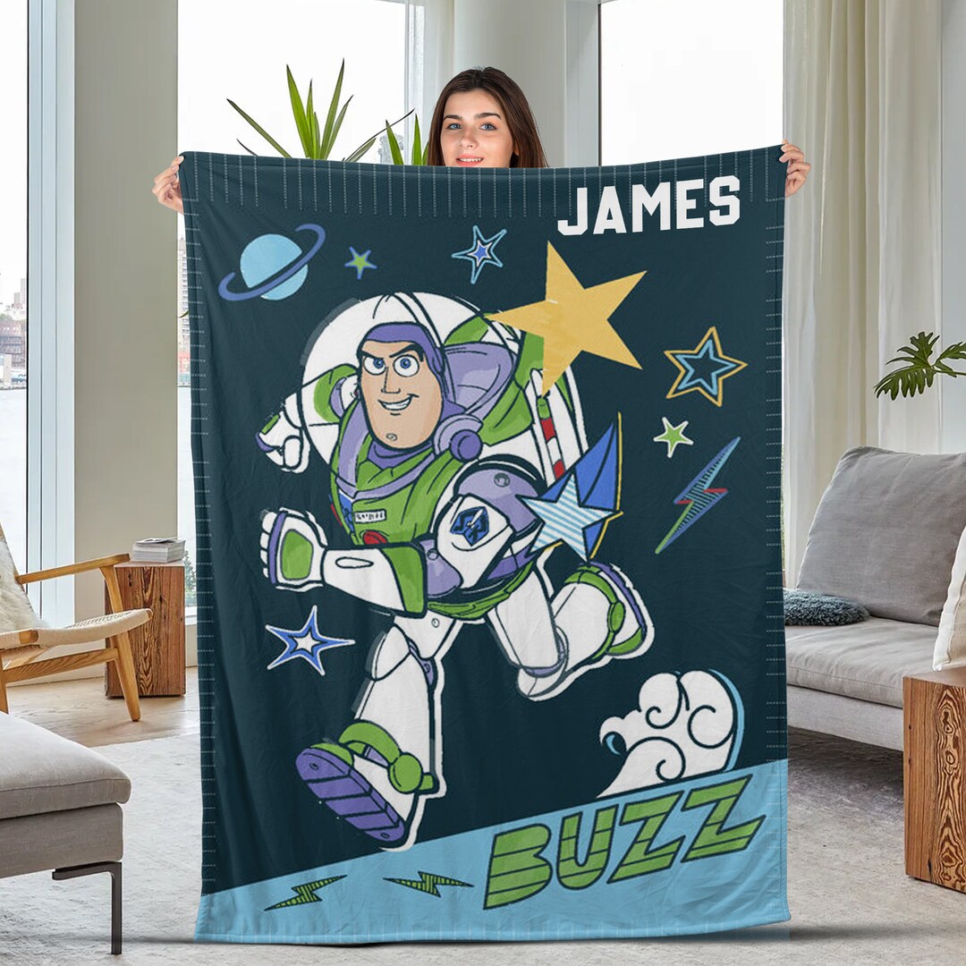 Buzz Lightyear Blanket Toy Story Blanket Andy and Woody Toy Etsy