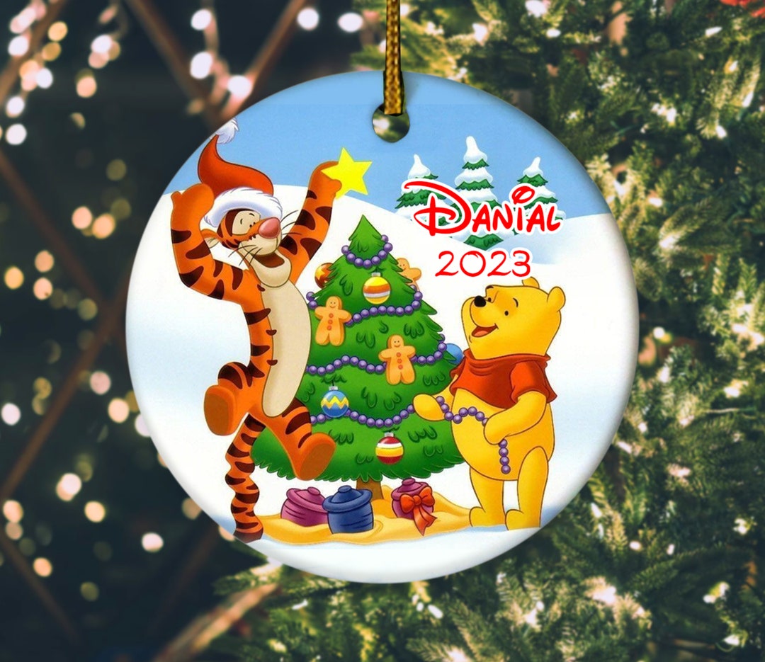 Personalized Pooh Ornament Pooh Christmas Ornament Winnie Etsy