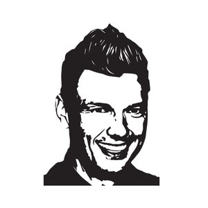 ニック・カーター、SVG ファイル、バックストリート・ボーイズ、BSB、SVG、ステンシル、ビニール、デカール、クリカット、シルエット