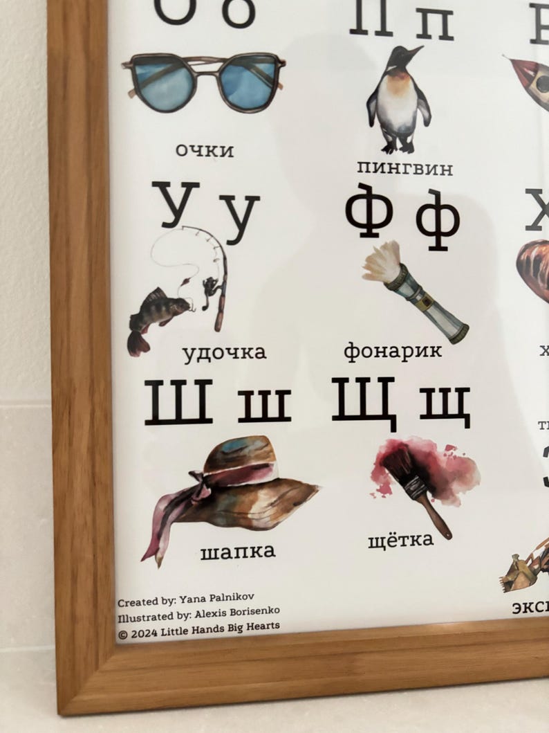 Alphabet Poster Print Russian Русский Алфавит Physical Poster 18