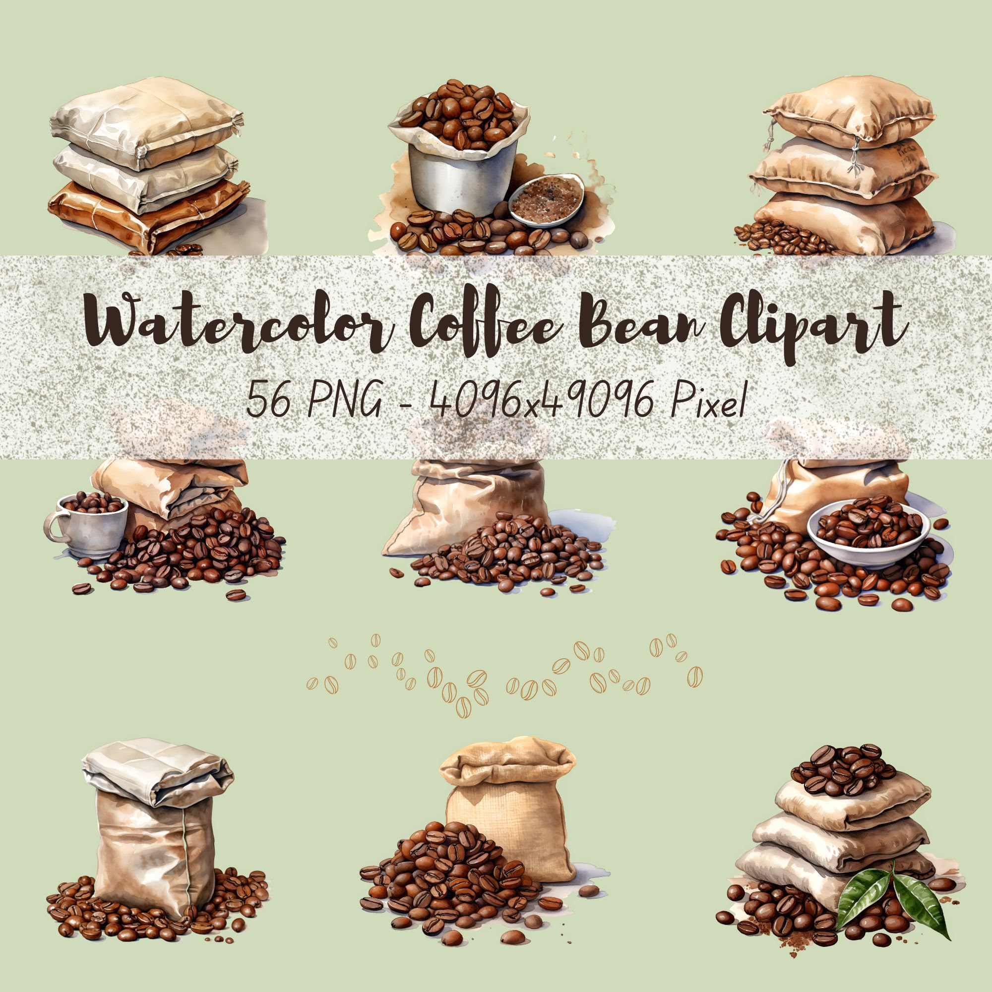 Single Coffee Bean Clip Art