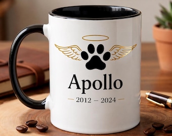 Pet Memorial Mug, Dog Loss Gift, Personalized Pet Mug, Pet Remembrance Mug, Dog Memorial Gift, Custom Pet Name Mug