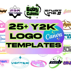 Y2K Aesthetic Icons Template 134 Assets for Logos Clothing 