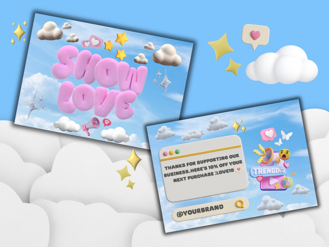 Thank You Business Card Trendy Bubble Letter Card Canva Thank You Card