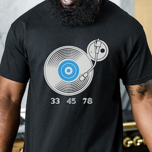 33 45 78 Vinyl Record T shirt, Record Collector Shirt, Classic Lp Tshirt, Vinyl Lover T-Shirt, DJ, Vintage Vinyl shirt, Music Lover Shirt