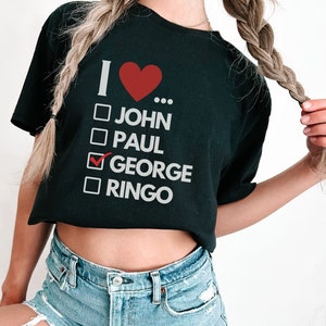 Beatles Shirt, George Harrison Shirt, I love George shirt, Beatles Gifts, Rock and Roll Shirt, Trendy Gifts, Beatles Shirt, Beatlemania tee