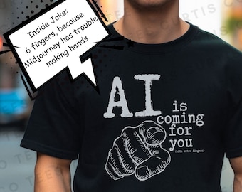 シャツ ai Funny AI Shirt, AI T Shirt, Artificial Intelligence Tshirt, Prompt