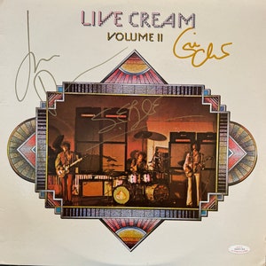 Capa do LP “Cream Live” autografada original do Cream (COA)