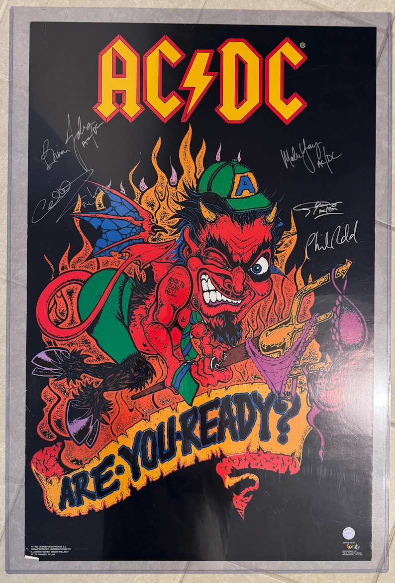 AC/DC Original Autographed “are You Ready” Color Poster (COA) - Etsy