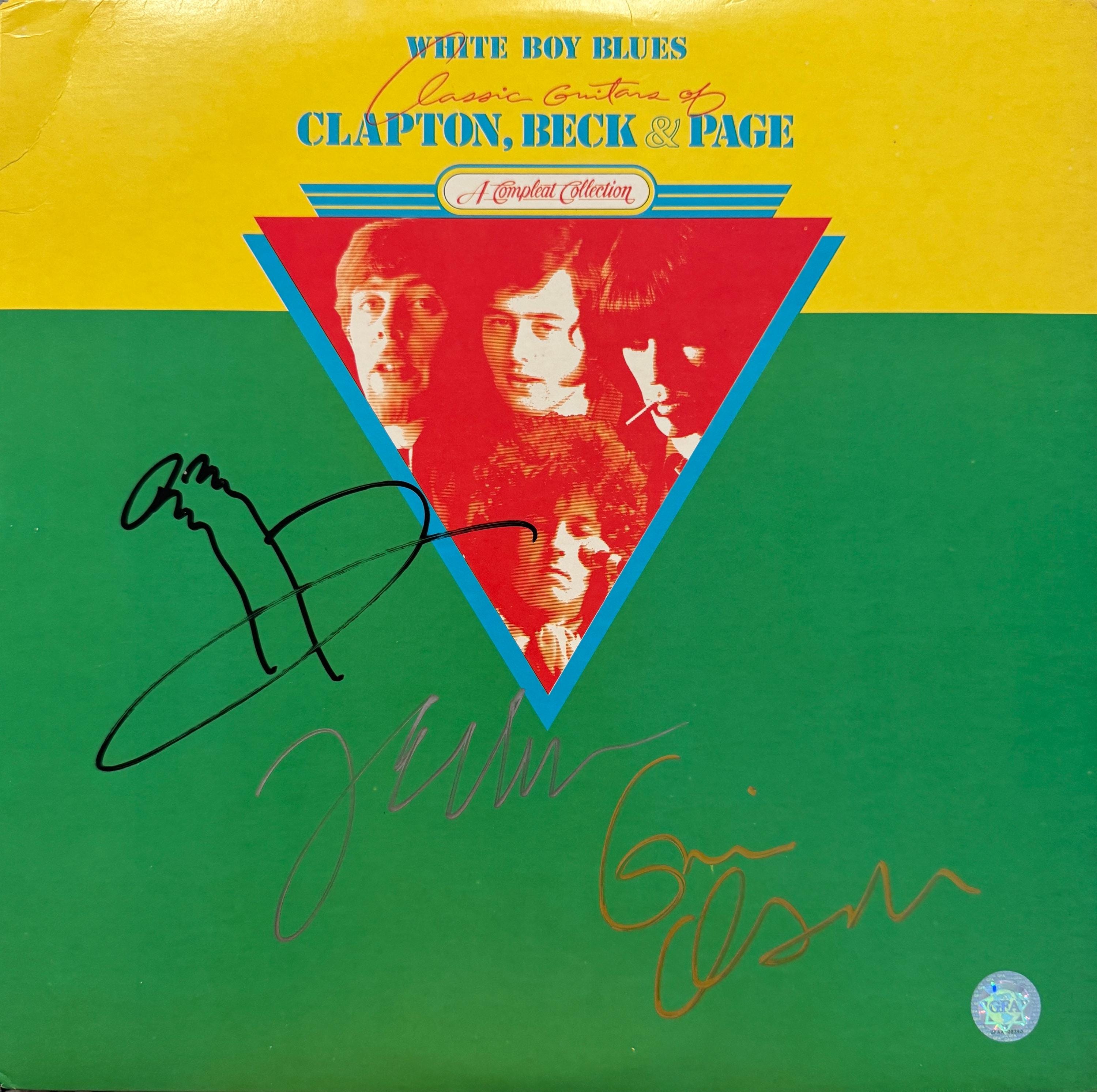 クラプトン、ベック、ペイジのオリジナルサイン入り「ホワイトボーイ