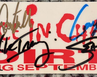 Alice In Chains Autographed “DIRT” Promo Sticker (COA)
