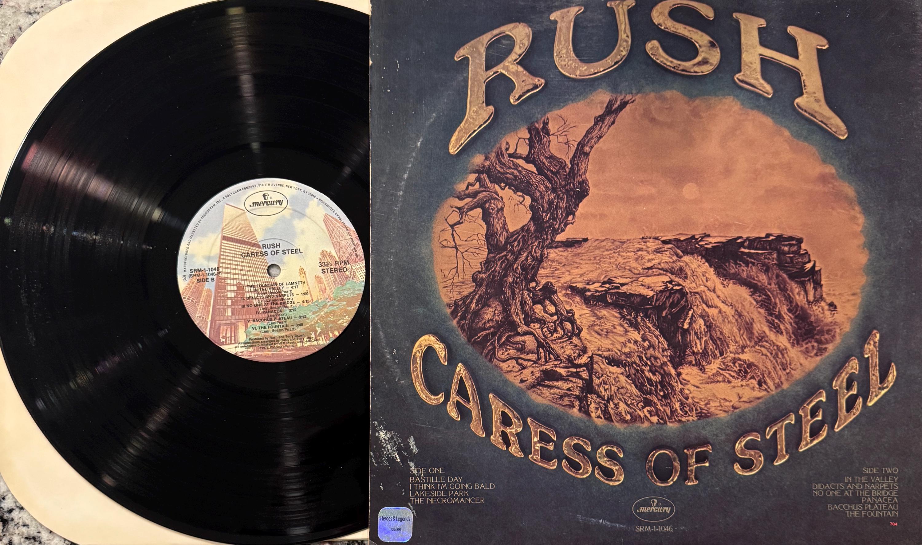 CARESS/CARESS LP盤 Rush Original Autographed “caress of Steel” LP Cover (COA) - Etsy