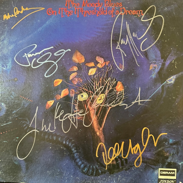 The Moody Blues Original Autographed "On The Threshold Of A Dream" LP