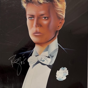 Póster original autografiado de David Bowie (COA)