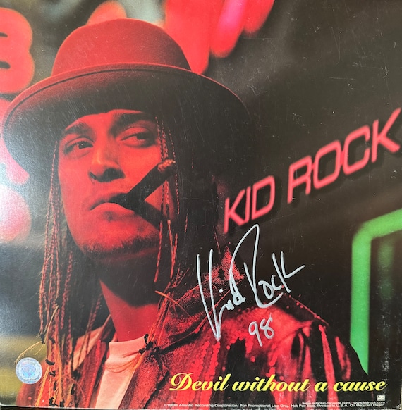 Kid Rock Original Autographed “devil Without A Cause” Promo Flat