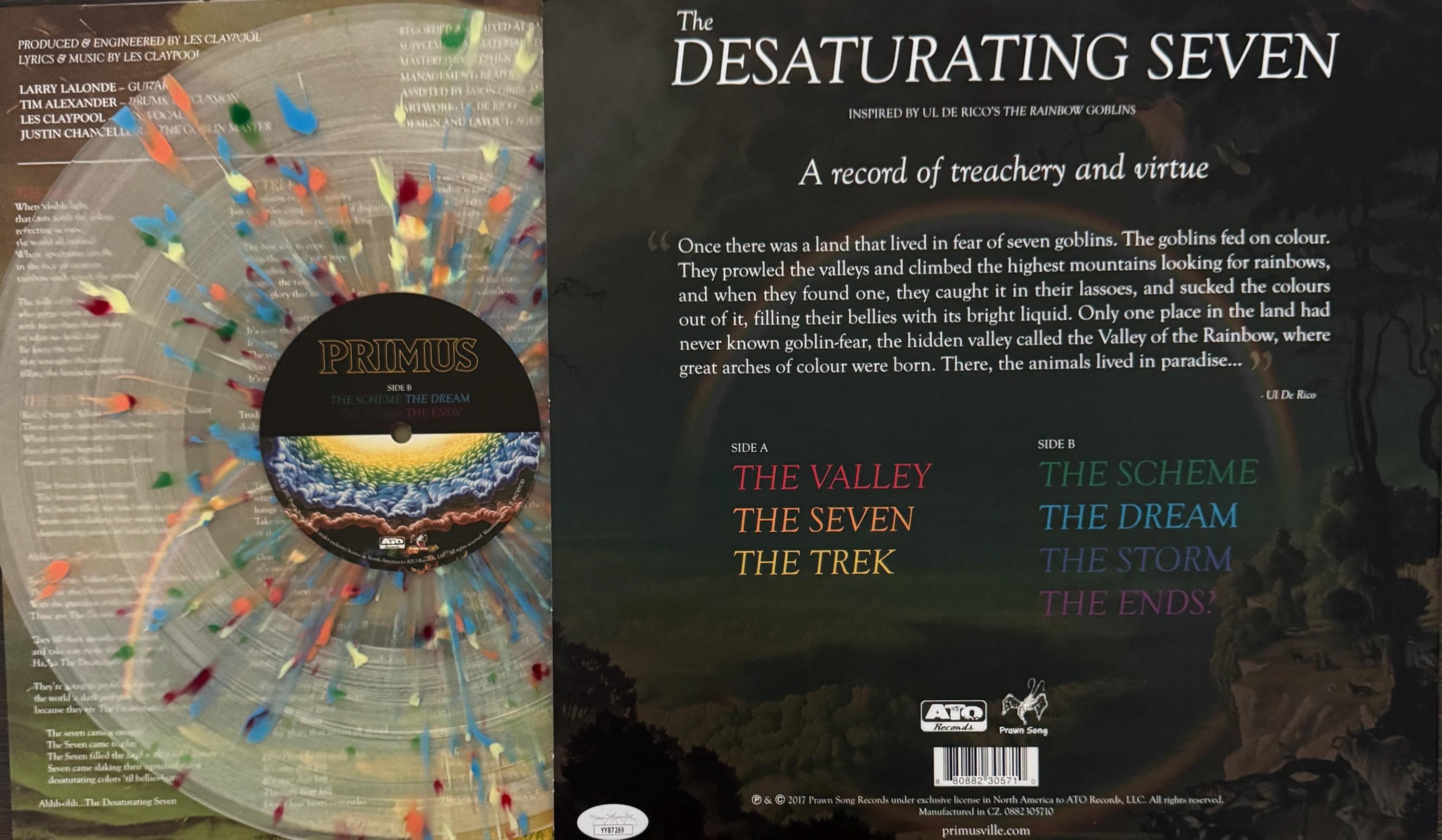 Primus Lp Primus Original Autographed “the Desaturating Seven” LP Cover (JSA) - Etsy
