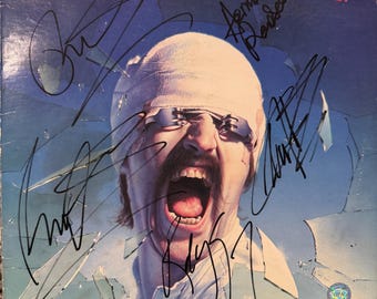 Pochette originale de LP « Blackout » dédicacée de Scorpions (COA)